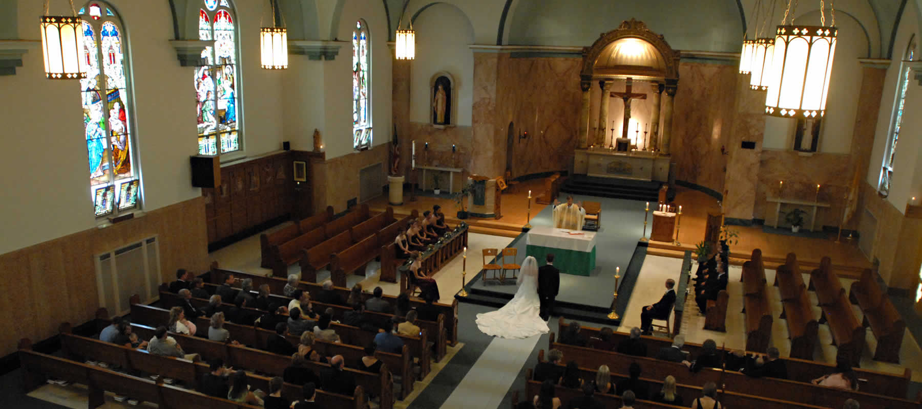 Catholic Wedding At Saint Augustine Church in Bay View Milwaukee